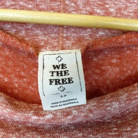 Free People Valencia Off The Shoulder Boat Neck Pullover Knit Top Red Clay Sz S - Picture 7 of 8